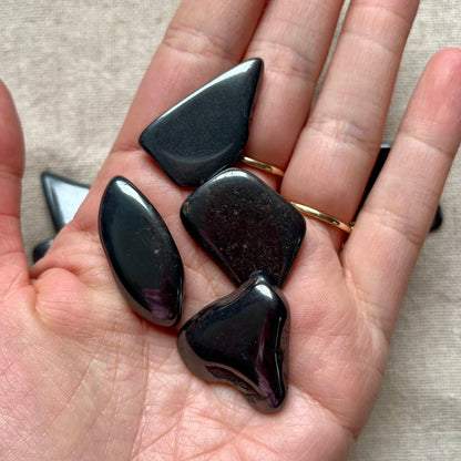 Black Hematite Tumble Stone