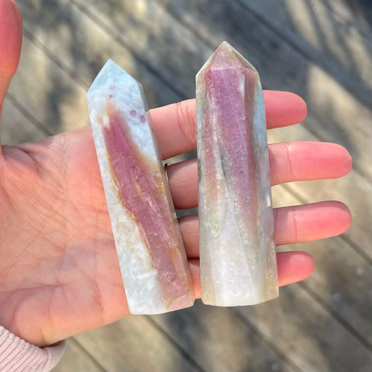 Pink Tourmaline Medium Point Crystal - Self-Acceptance, Emotional Healing