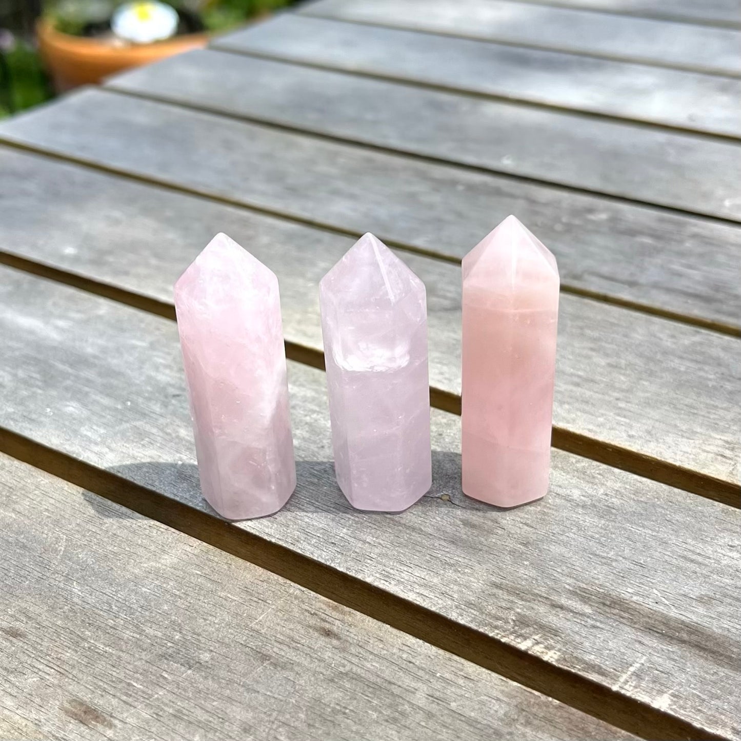 Rose Quartz Mini Tower Crystal - Love, Compassion, Peace