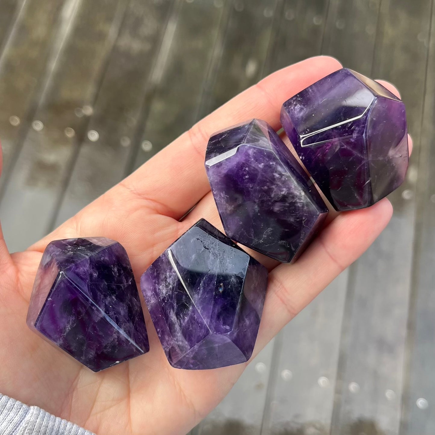 Amethyst Faceted Small Crystal - Calming, Protective, Balancing