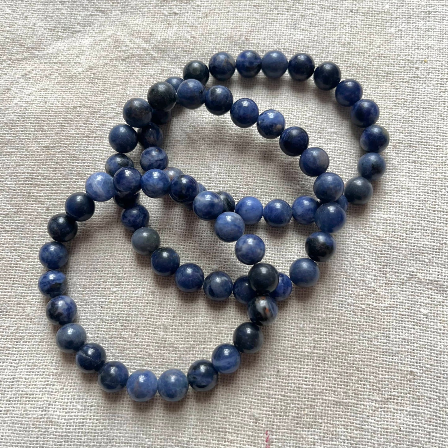 Sodalite 8mm Beaded Bracelet - Emotional Balance