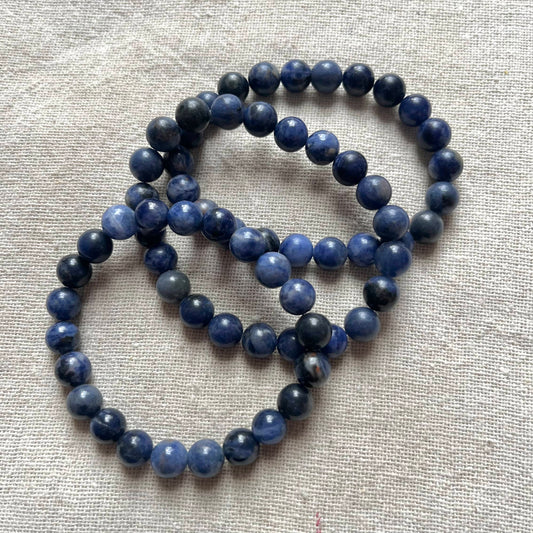 Sodalite 8mm Beaded Bracelet - Emotional Balance