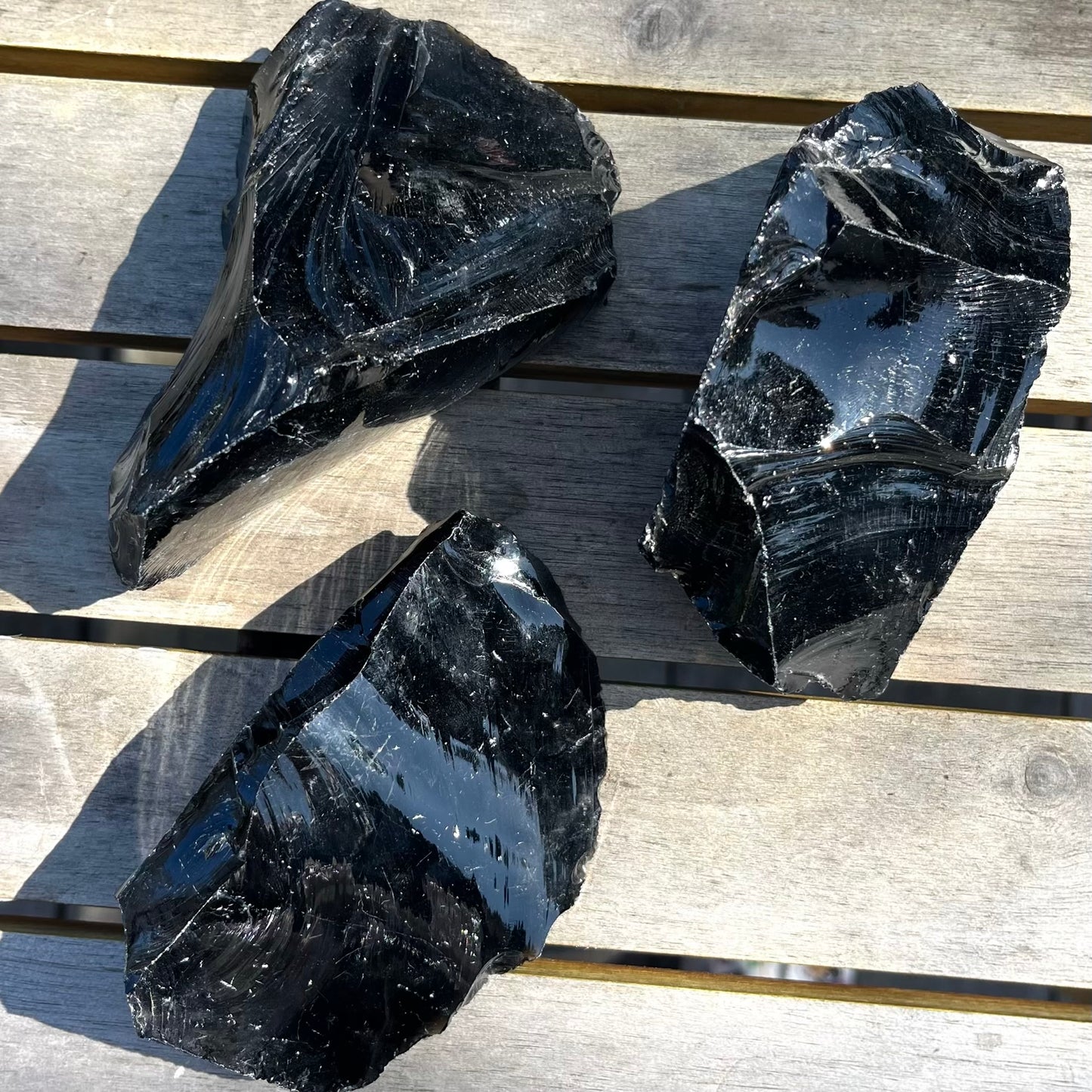 Black Obsidian Medium Raw Crystal - Protection, Grounding, Power
