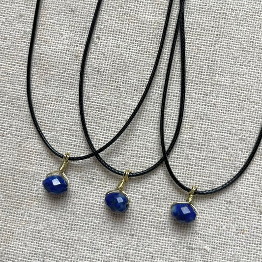 Mini Geo Pendant - Lapis Lazuli