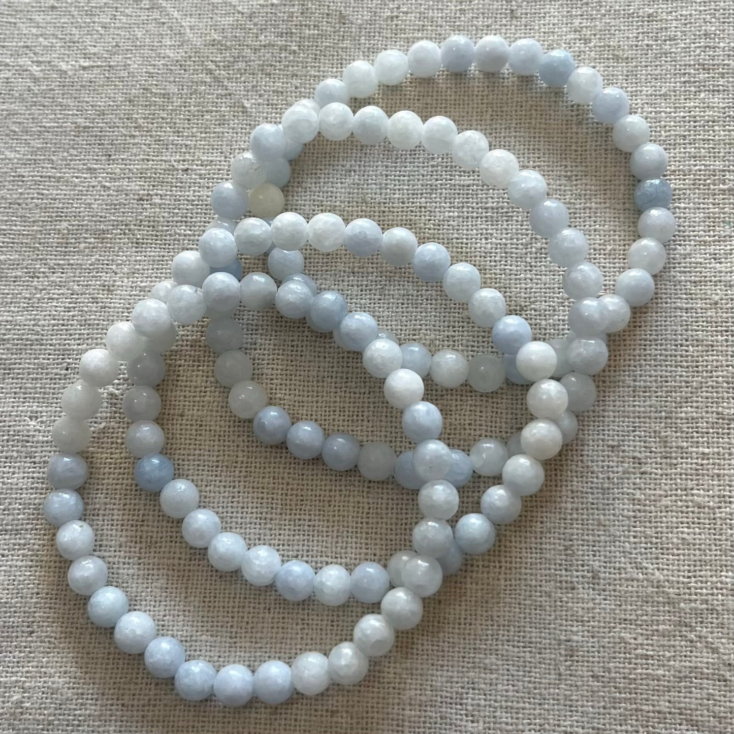 Celestite 6mm Beaded Bracelet - Ethereal