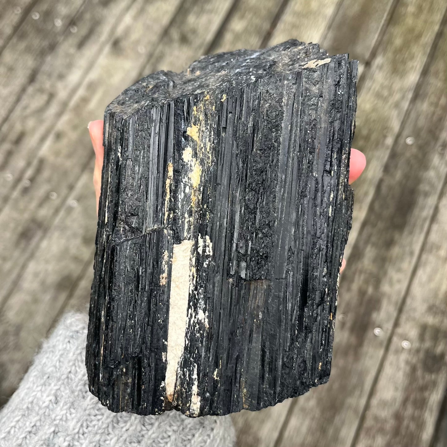 Black Tourmaline XL Raw Crystal - Protection