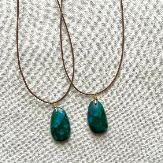 Empower Pendant - Malachite Chrysocolla
