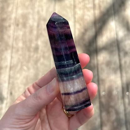 Fluorite Medium Tower Crystal - Vibrant, Clarifying, Uplifting