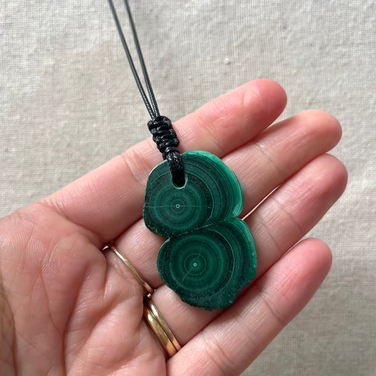 Malachite Swirl Pendant - ONE OF A KIND