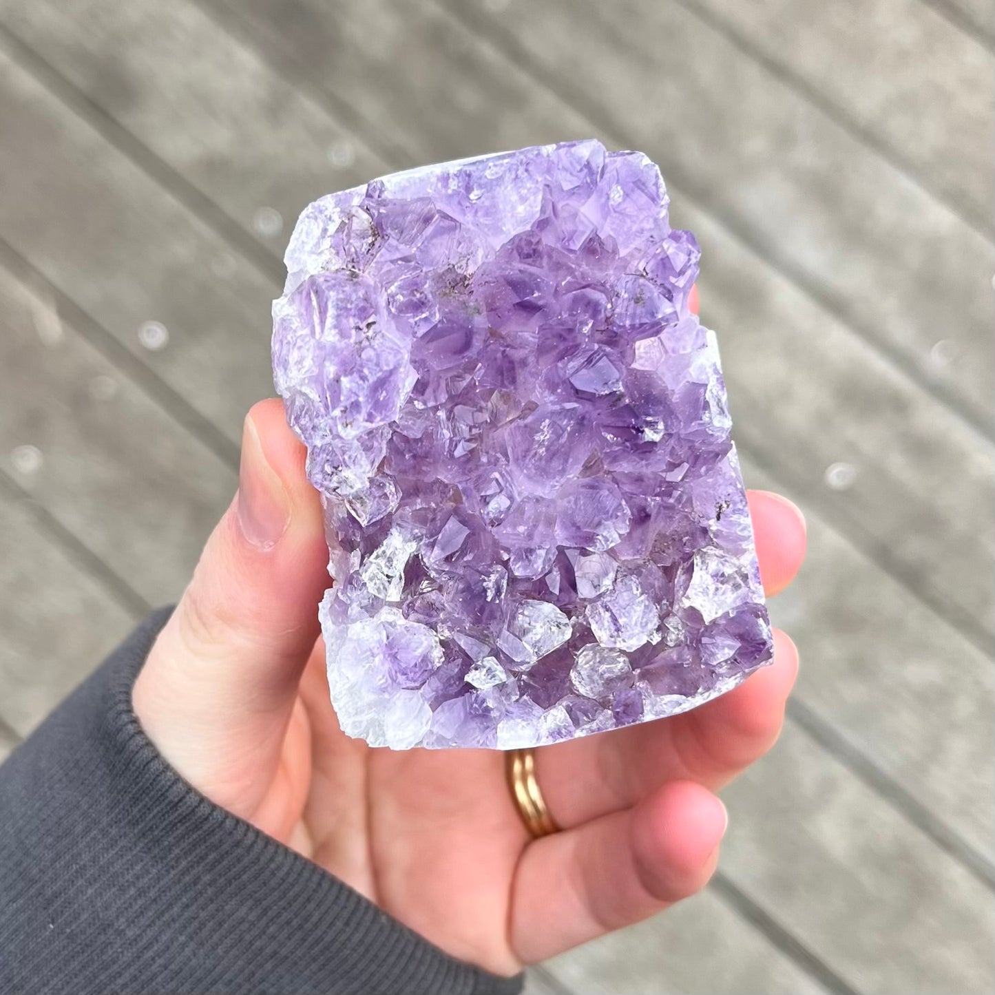 Amethyst Small Base-Cut Crystal -  Calm, Protection & Balance