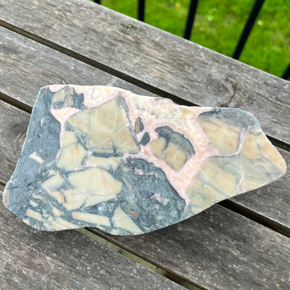 Pink Maligano Jasper Large Slab Crystal - Nurturing, Grounding