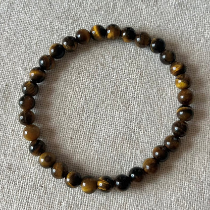 Tiger Eye 6mm Beaded Bracelet - Balance