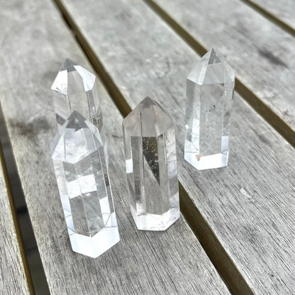 Clear Quartz Mini Tower Crystal - Clarity, Amplification, Healing