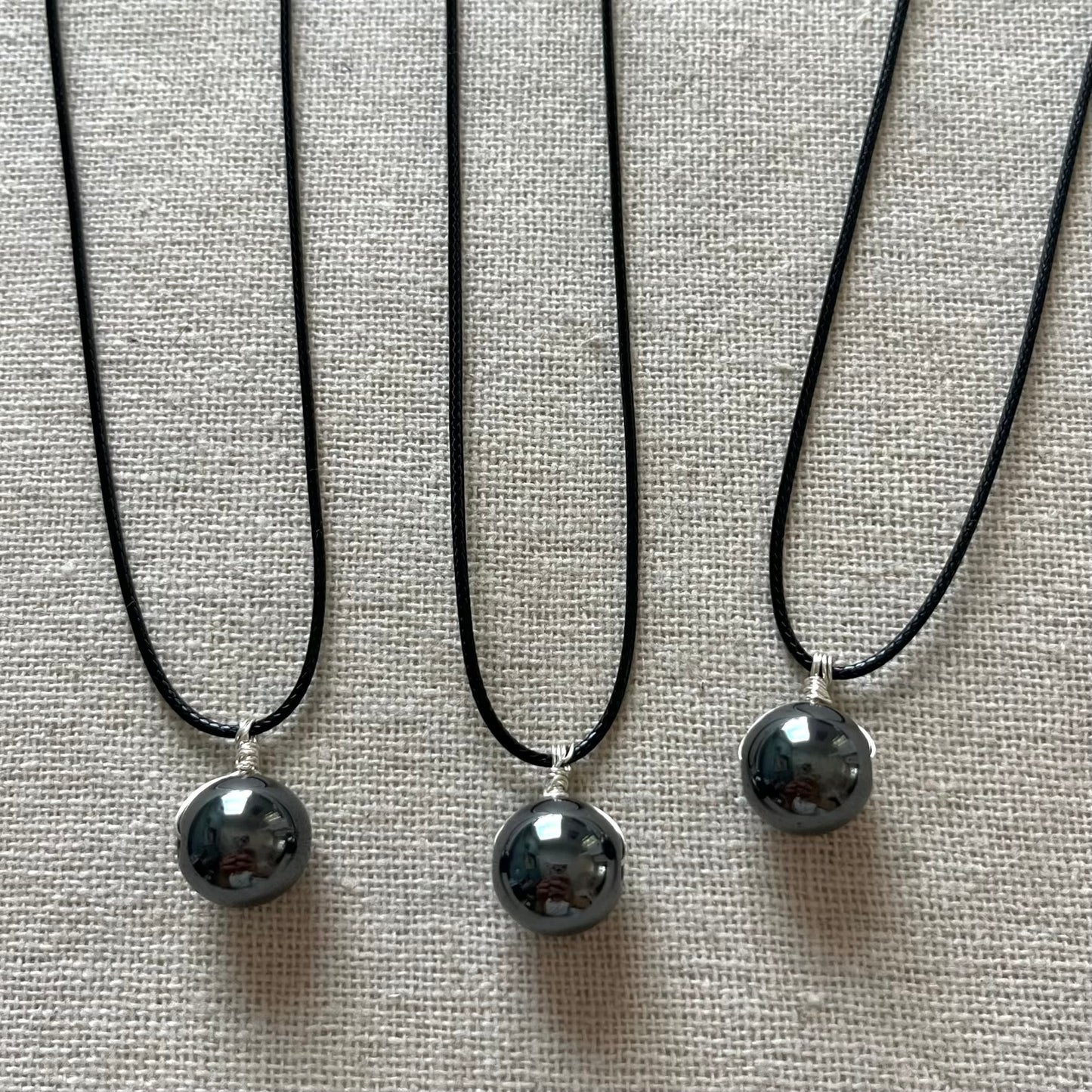 Sphere Pendant - Hematite