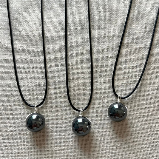 Sphere Pendant - Hematite