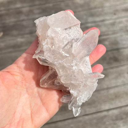 Clear Quartz Medium Cluster Crystal - Wisdom, Intention