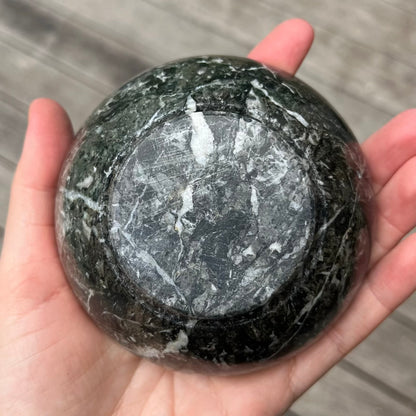 Black Onyx Medium Crystal Bowl - Protection, Grounding, Strength