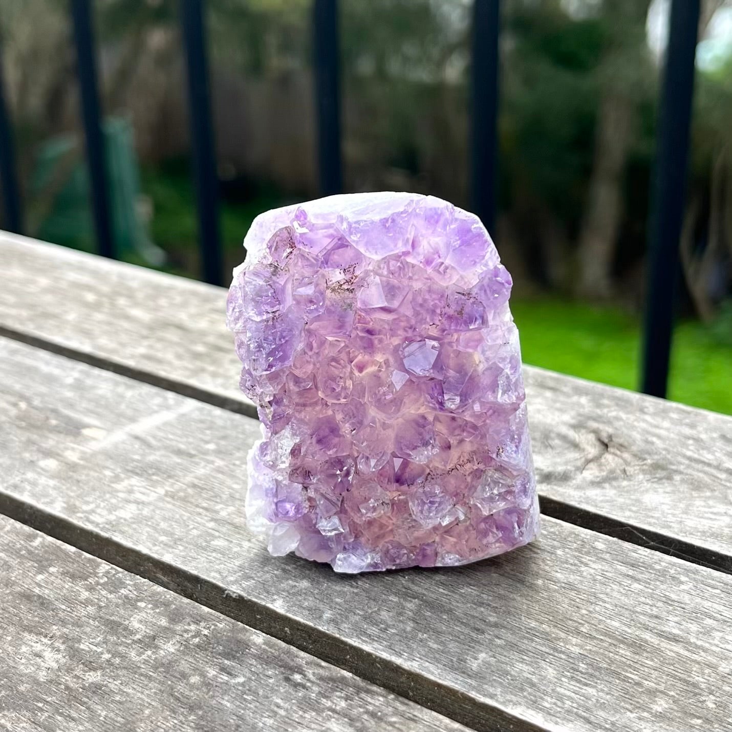 Amethyst Small Base-Cut Crystal -  Calm, Protection & Balance