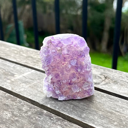 Amethyst Small Base-Cut Crystal -  Calm, Protection & Balance