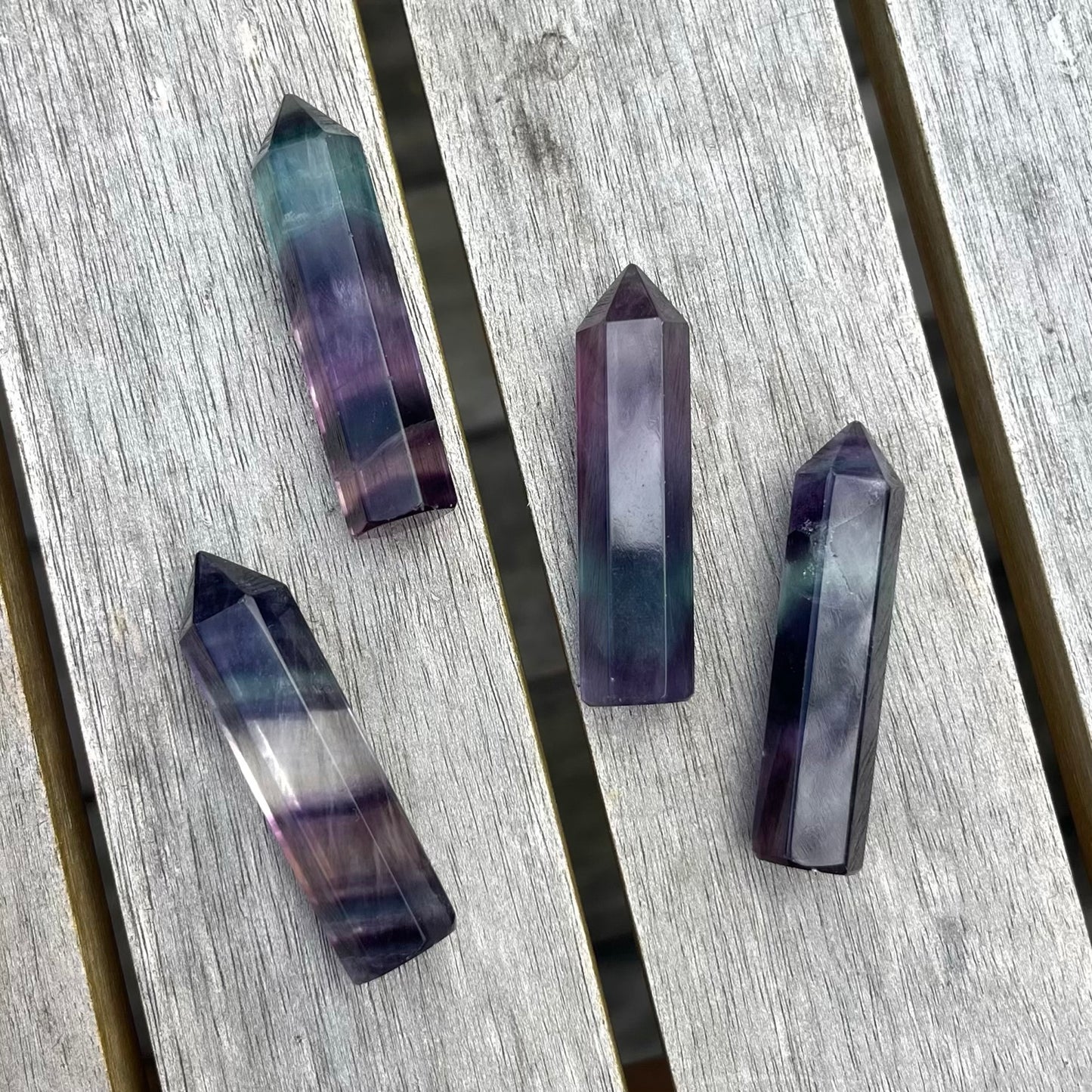 Fluorite Mini Tower Crystal - Vibrant, Clarifying, Uplifting
