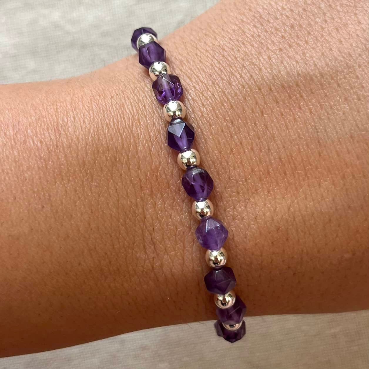Facet Geo Bracelet - Amethyst
