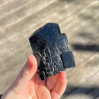 Black Tourmaline Medium Raw Crystal - Protection