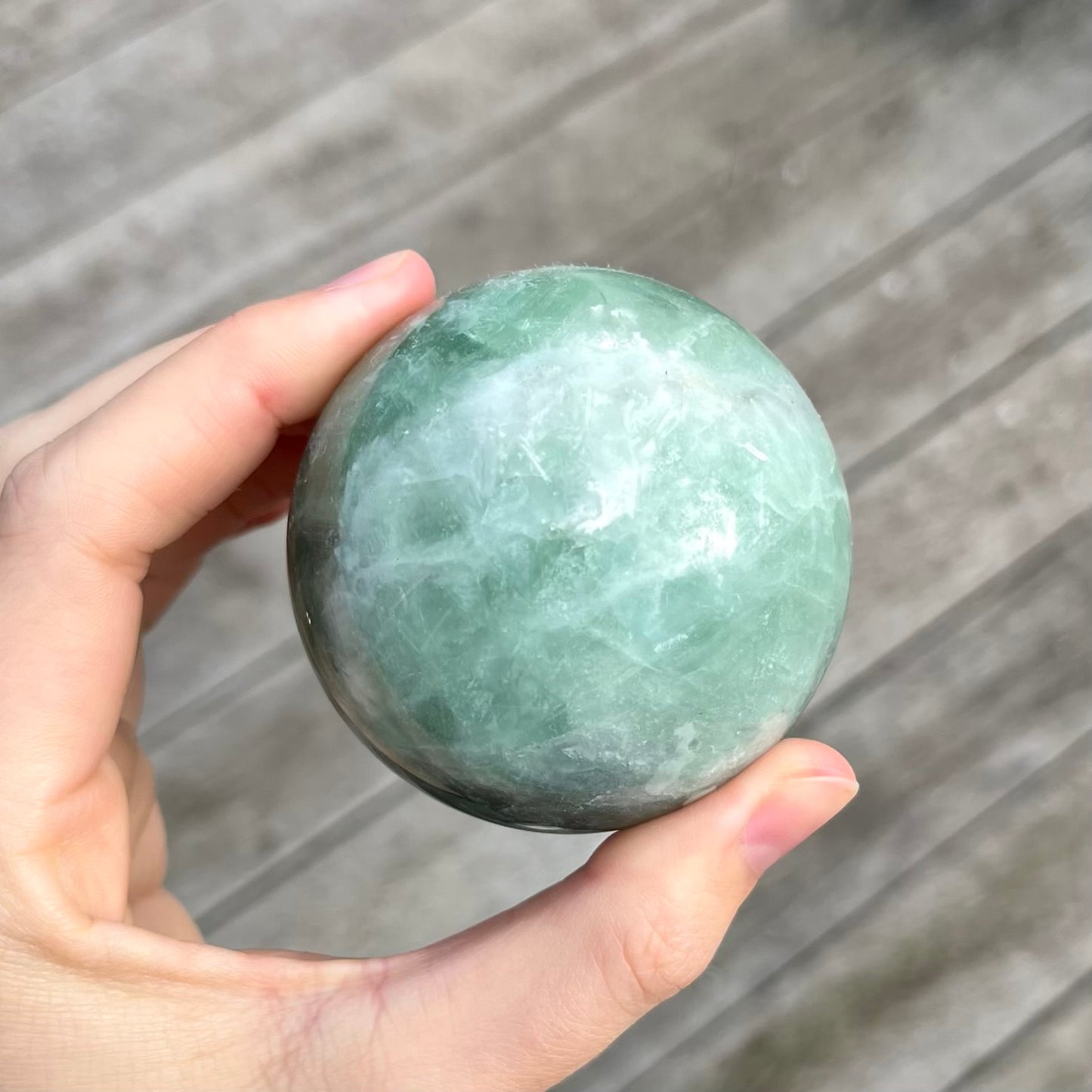 Fluorite Medium Sphere Crystal - Calm, Cleansing, Harmony