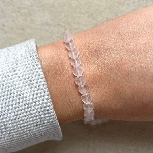 Quartz Heart Beaded Bracelet - Master Healer