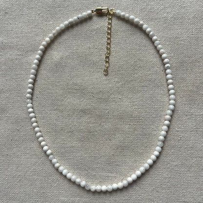 Moonstone 4mm Beaded Necklace - Intuition