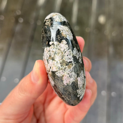 Pudding Stone Palm Stone Crystal - Resilience, Strength
