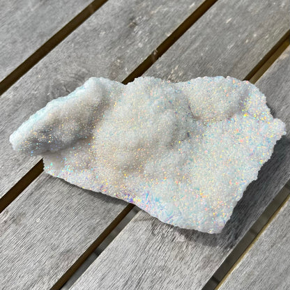 Angel Aura Quartz Medium Raw Crystal - Ethereal, Uplifting, High-Vibe