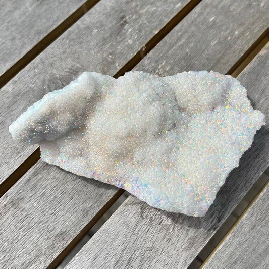 Angel Aura Quartz Medium Raw Crystal - Ethereal, Uplifting, High-Vibe