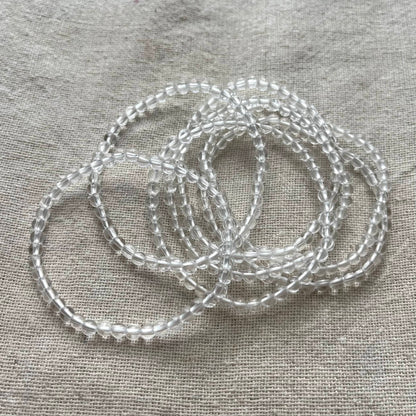 Clear Quartz 4mm Beaded Bracelet - Master Healer