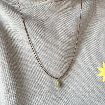 Mini Teardrop Pendant - Jade