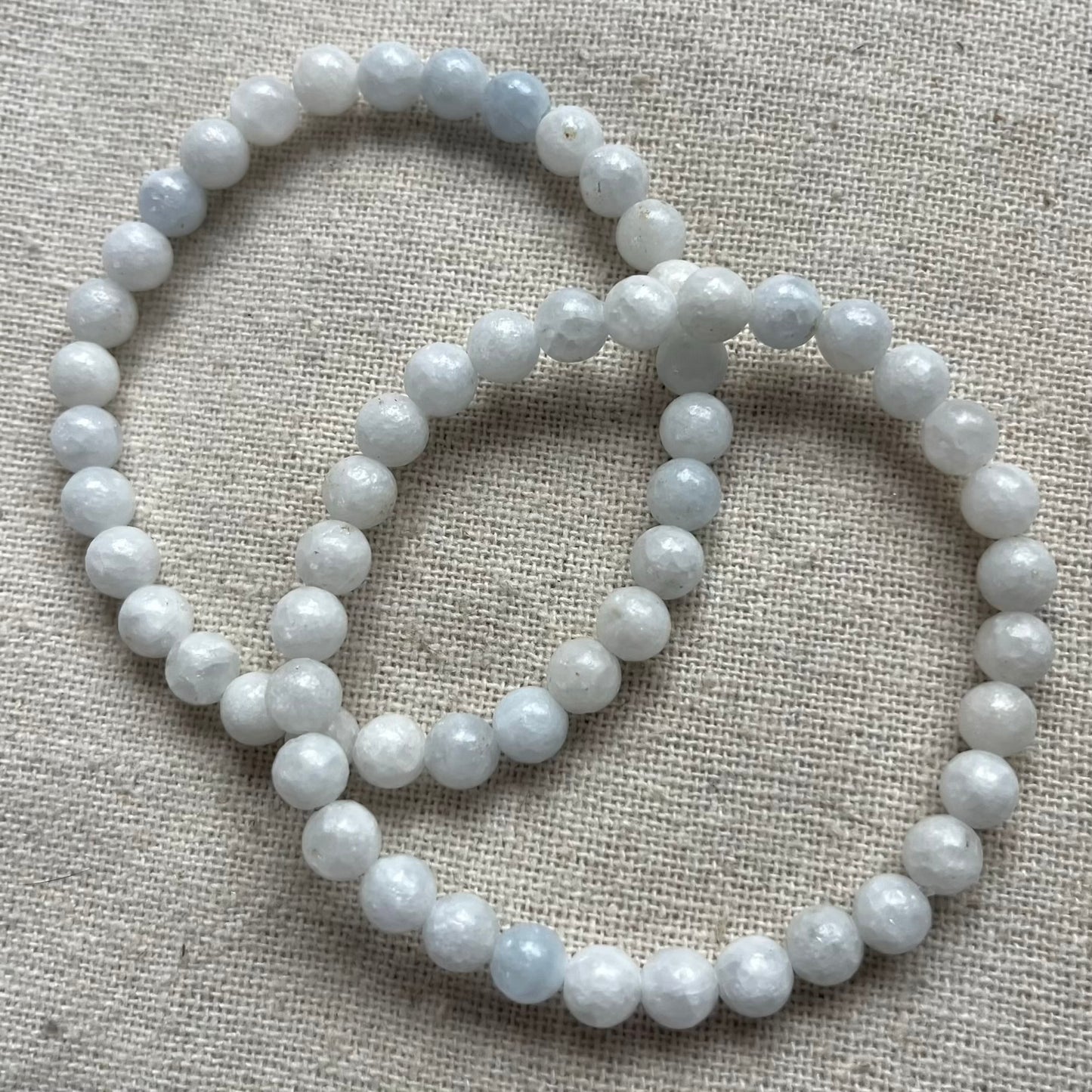 Celestite 6mm Beaded Bracelet - Ethereal