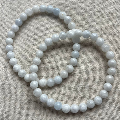 Celestite 6mm Beaded Bracelet - Ethereal