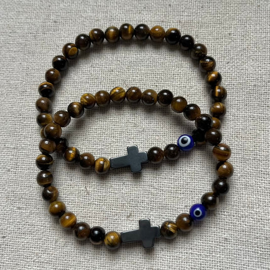 Mati Evil Eye Bracelet - Tiger Eye