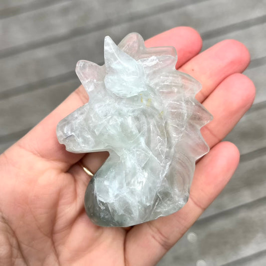 Green Fluorite Unicorn Crystal - Calm, Cleansing, Harmony