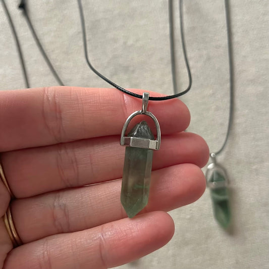 Energy Point Pendant - Green Fluorite