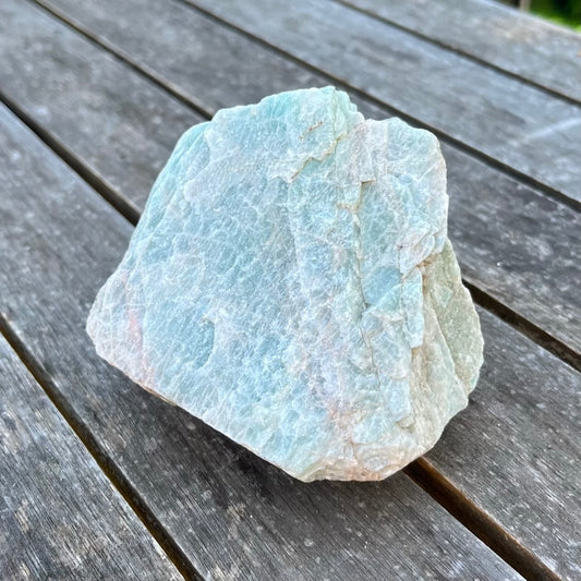 Amazonite Large Raw Stone - Calm, Empowering