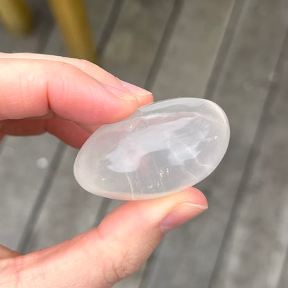 Quartz Palm Stone Crystal - Amplifying, Balancing, Clarifying