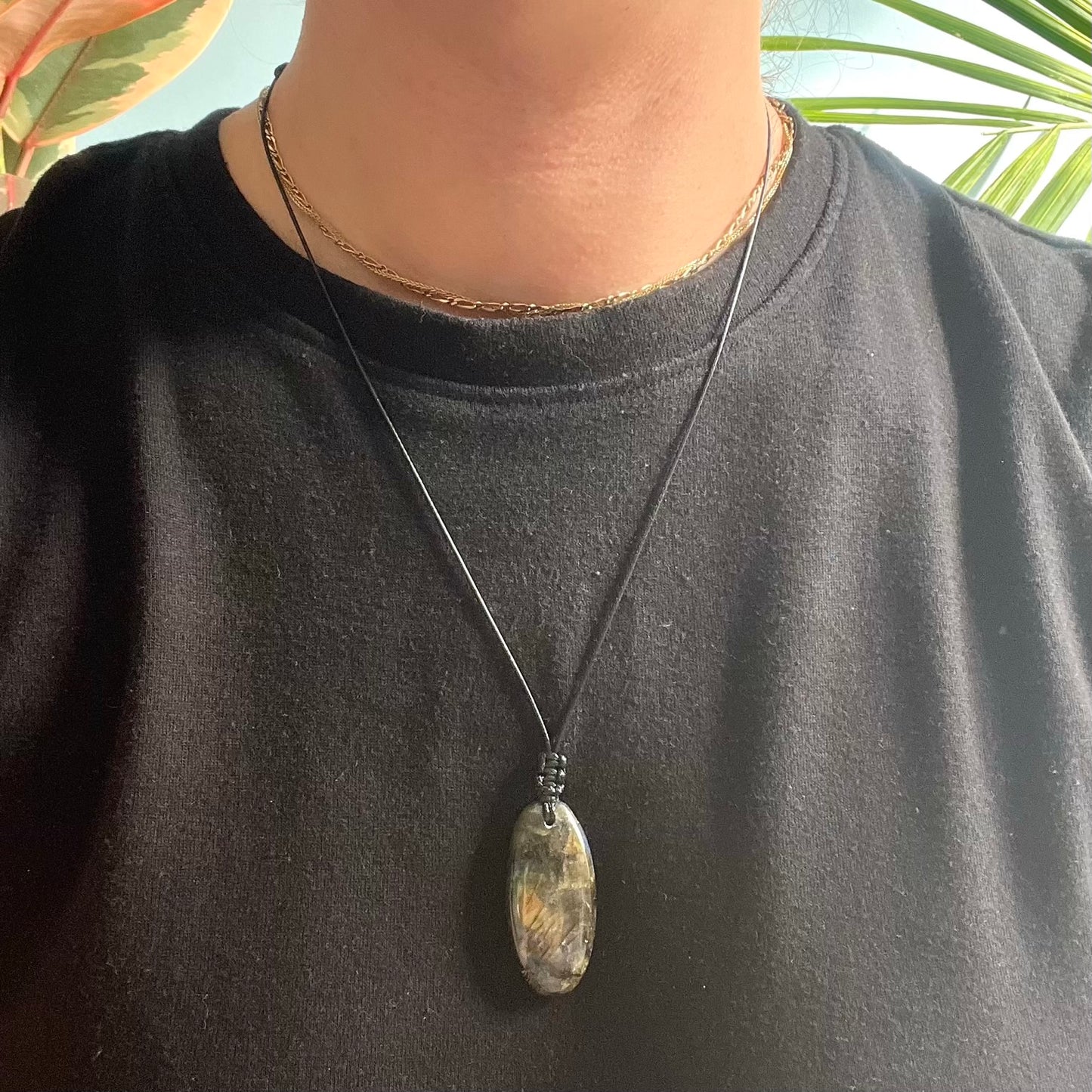 Labradorite Oval Medium Pendant - ONE OF A KIND
