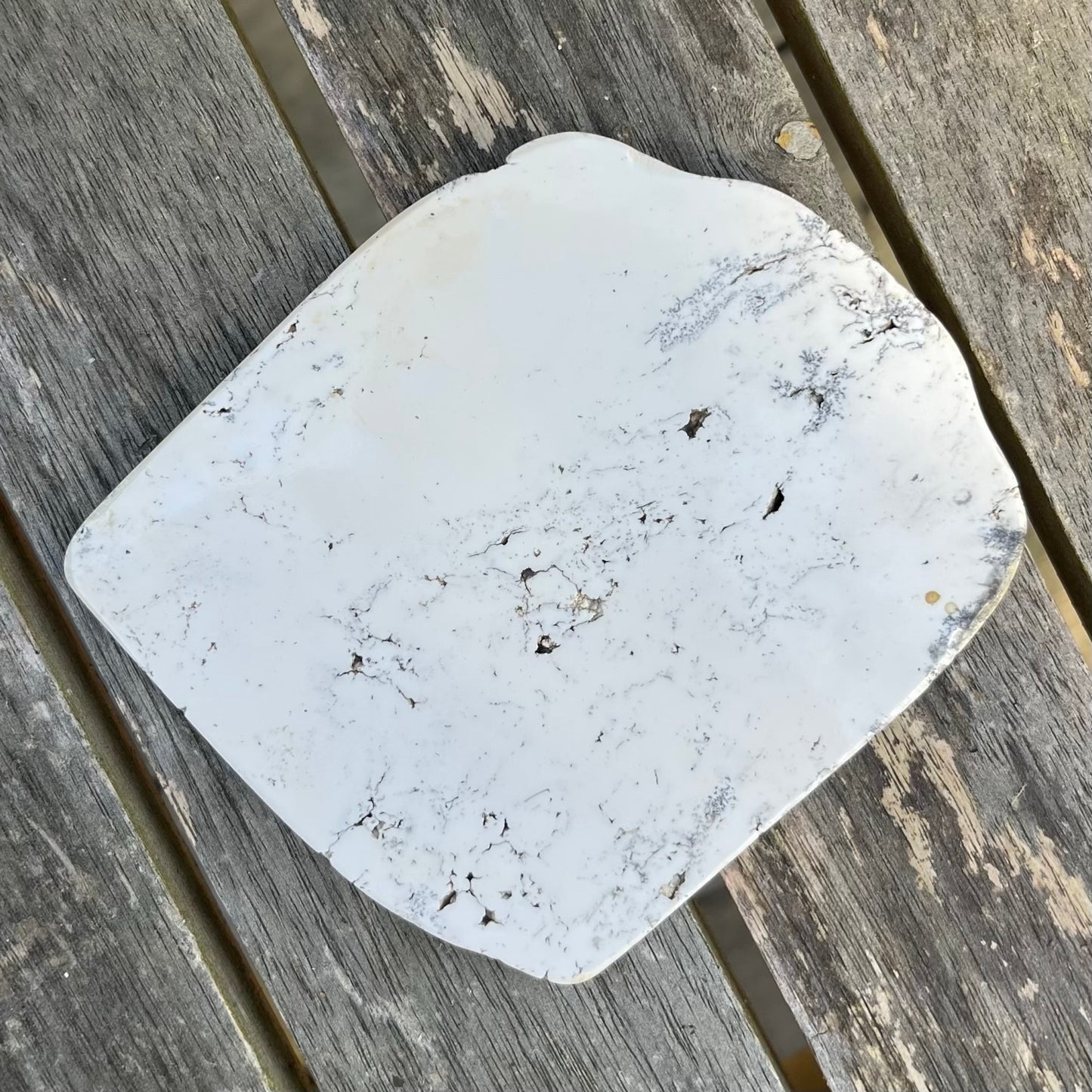 Howlite Small Slab Crystal - Calm, Emotional Balance