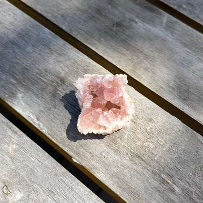 Pink Amethyst Small Geode Crystal - Calming, Protective, Heart-Centred