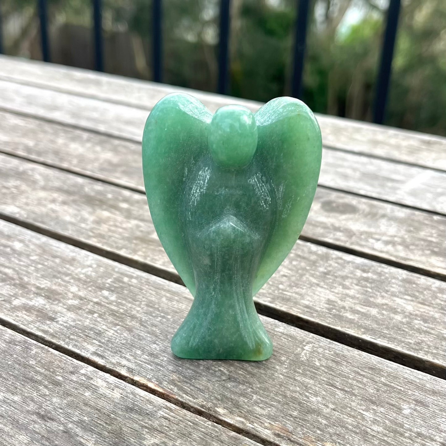 Green Aventurine Angel Crystal - Luck, Renewal