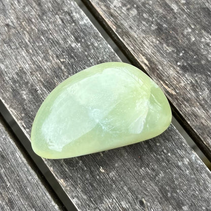 Prehnite Palm Stone Crystal - Protection, Emotional Healing