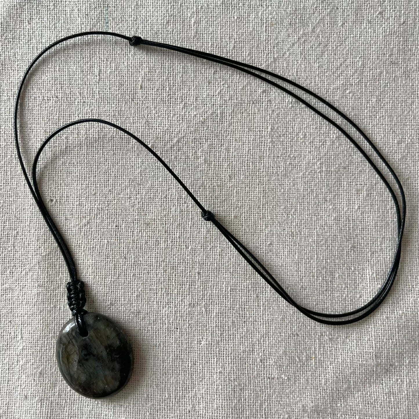Labradorite Oval Small Pendant - ONE OF A KIND