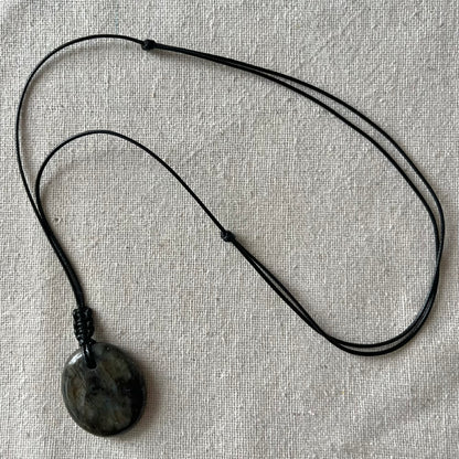 Labradorite Oval Small Pendant - ONE OF A KIND