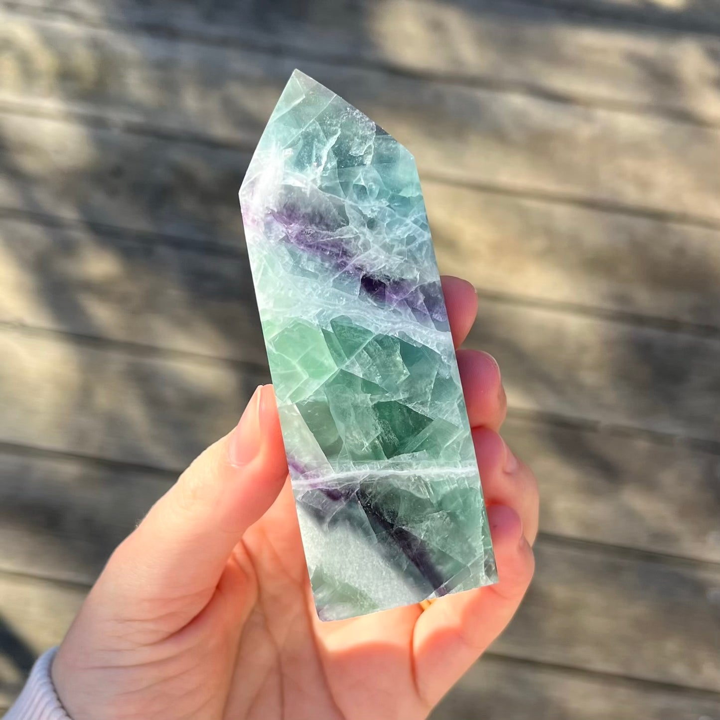 Candy Fluorite Medium Tower Crystal - Vibrant, Clarifying, Uplifting
