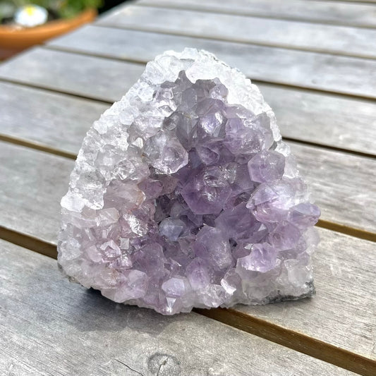 Amethyst Medium Base Cut Crystal - Calming, Protective, Balancing